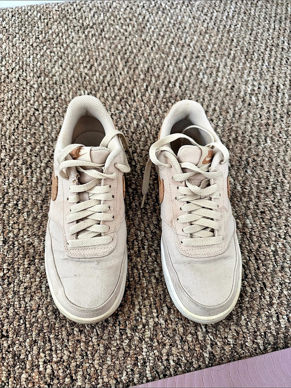 Nike Court Vision Low Sneakers Beige & White US 7